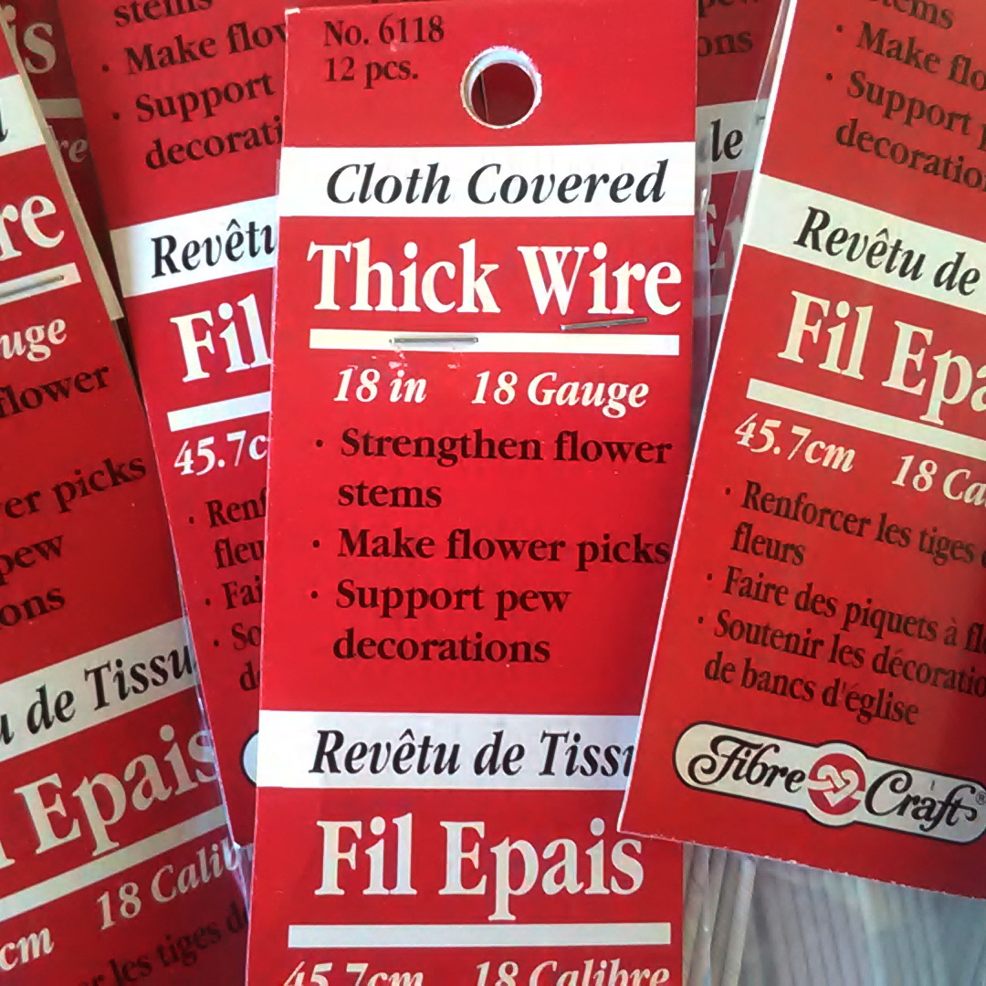 24 Packs x 12 Fibre Craft Floral Cloth Covered Thick Stem Wire - 18 Gauge, 18 In - Image 5