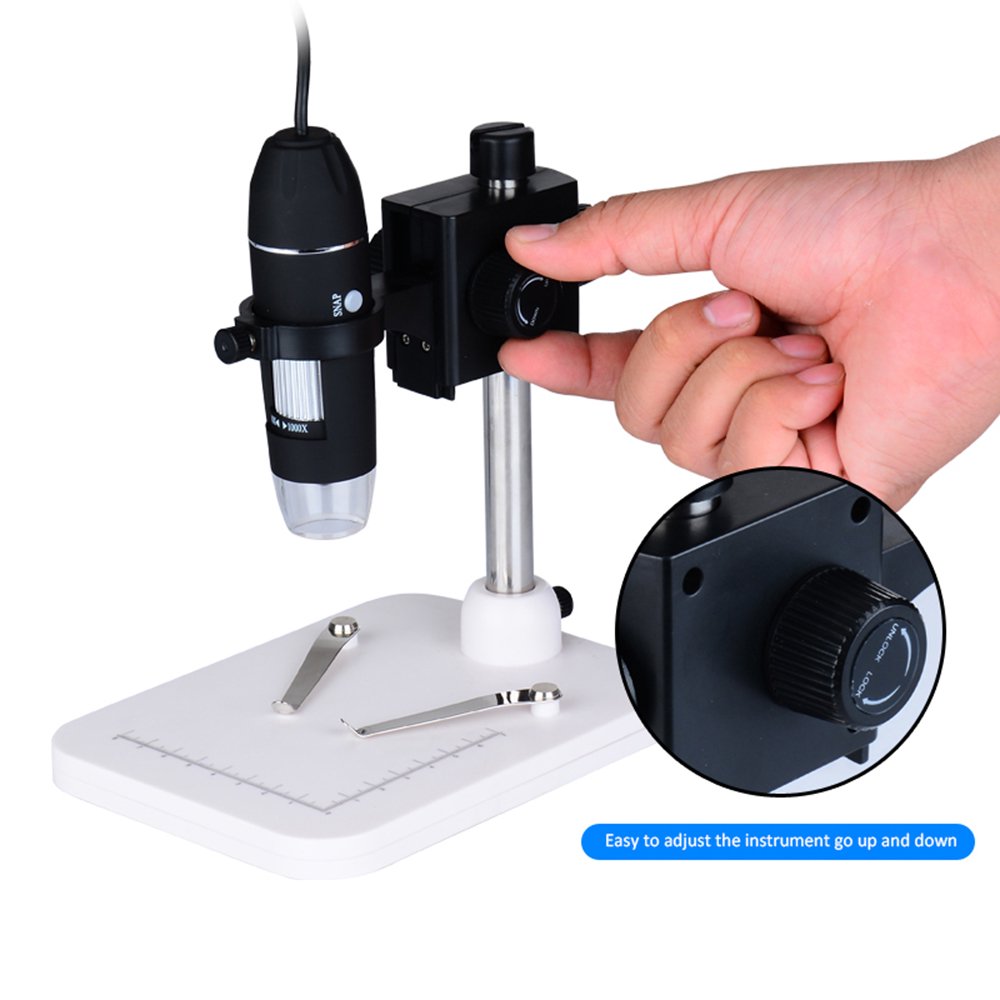 Portable USB Digital Microscope 1000x Magnification Camera 8 LED with Observation Base Stand - Image 2